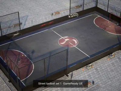 Sports playgrounds Game Ready UE 3D Model Pack