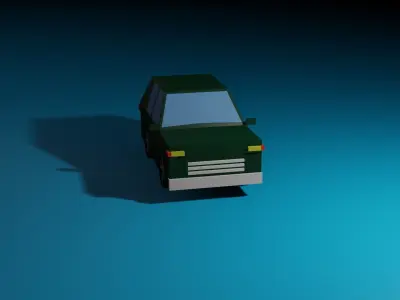 low poly car Low-poly 3D model by santhoshn