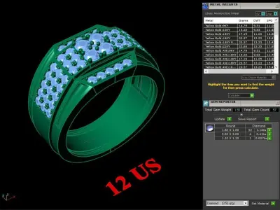 Luxury Men Rings Designs 4MR064 3D print model