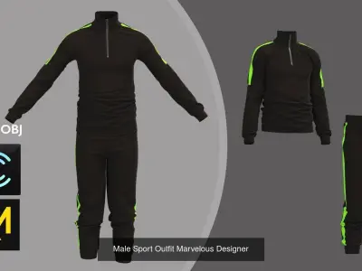 Sport Outfit Cloth Collection 3D Model Pack