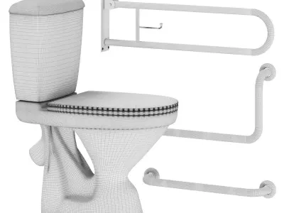 Toilet for the disabled 3D model