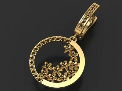 earring jewelry flower 3D print model