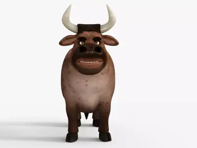 Cartoon Bull Low-poly 3D model shop