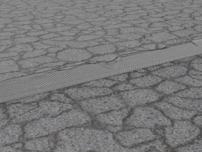 Parking Block Damaged 3D model