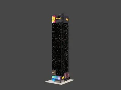 Cyberpunk Building  Low-poly 3D model