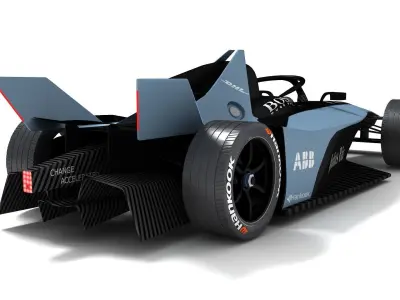 Gen3 Formula E Race Car Season 2022 - 2023 3D model