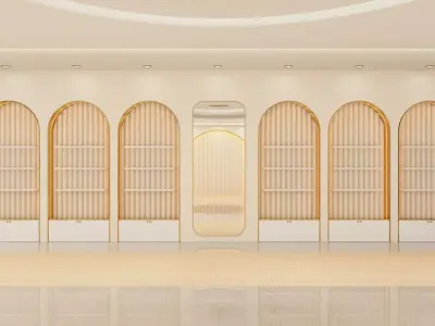 Luxury Jewelry Showroom Interior 3D Retail Display Low-poly 3D model