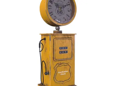 gas station clock 3D model
