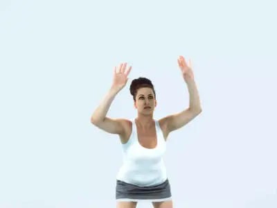 Yearn 11C Volleyball Overhead Sports Woman Low-poly 3D model