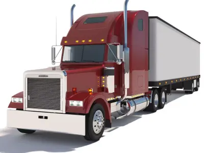 freightliner classic truck 3D model
