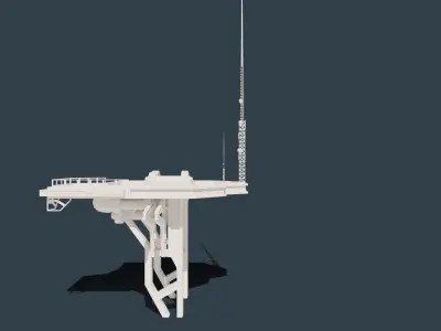 futuristic oil rig structure 3D model