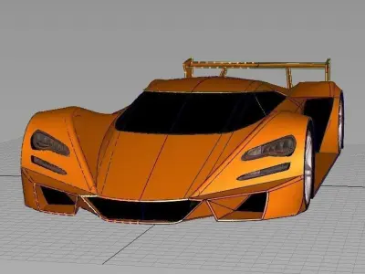 concept hyper car 3D model