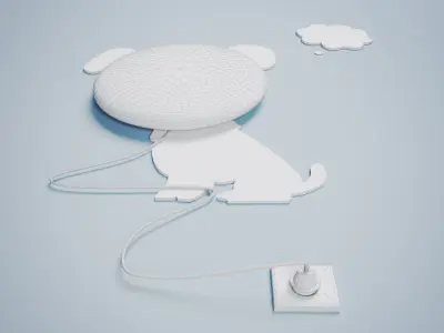 DIY Cartoon 3D Spotted Dog 3D model