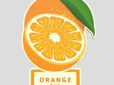 Air Freshener Orange Low-poly 3D model