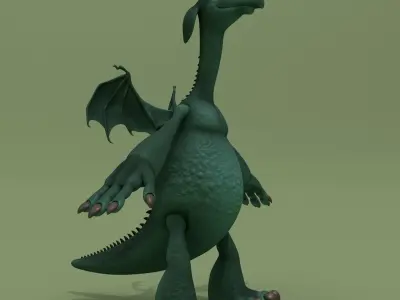 Cartoon Dragon Goat 3D model