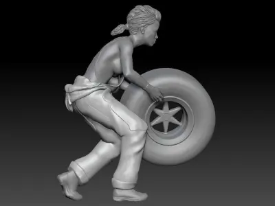 SEXY GIRL F1 PIT STOP 2 3D print model