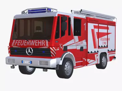 MERCEDES TLF-A 2000 Low-poly 3D model