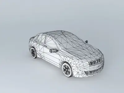 Proton Saga SV 2013 Concept Free 3D model