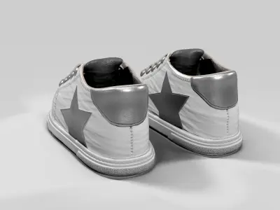 Children Snickers Shoes PBR Low-poly 3D model