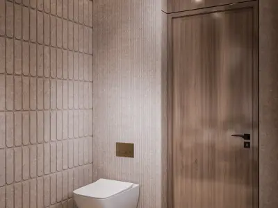 Luxury Double Vanity Bathroom Scene 3D model