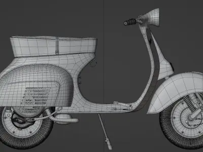 Vespa Low-poly 3D model