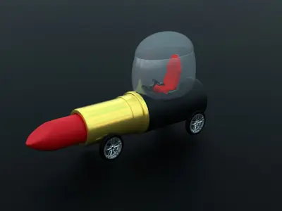 lipstick 3d model car  Low-poly 3D model