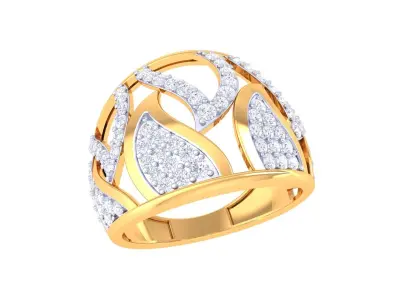Ladies diamond ring 3D print model 5