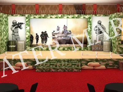 Army stage event 3D model