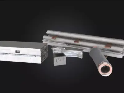 Construction Materials  Modular Site Supply Set 3D model