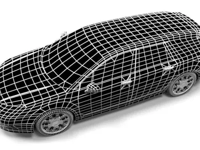 CITROEN C5 VARIANT 2009 LOWPOLY Low-poly 3D model