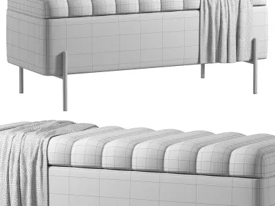 Boyden Velvet Storage Bench By Wayfair 3D model