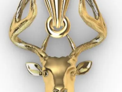 Buck Head Pendant  3D print model