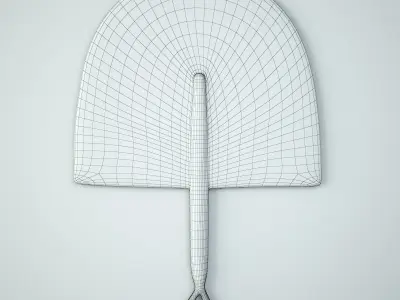 African Handwoven Fan 12 3D model