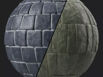Stone Wall Materials 83- Decorative Slat Stone wall Pbr Seamless Texture