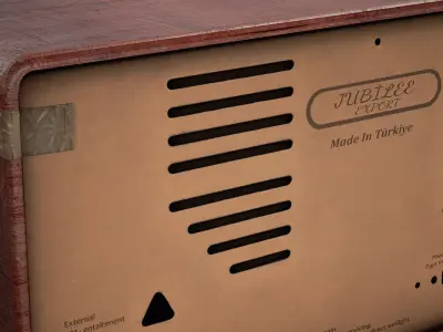 Old Radio - PBR Texture Low-poly 3D model