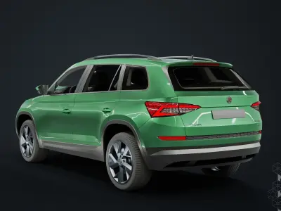 Skoda Kodiaq 2017 Low-poly 3D model