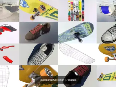 Skateboard Collection 3D Model Pack