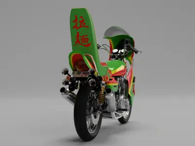 Kz1000a Bosozoku Style 3D model