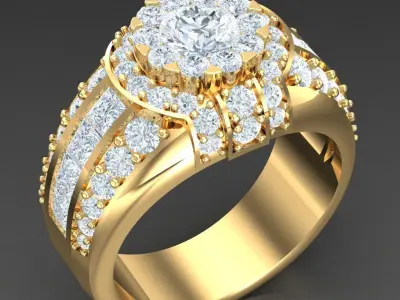 Luxury Men Rings Designs 4MR099 3D print model
