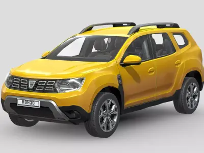 Dacia Duster 2018 Low-poly 3D model
