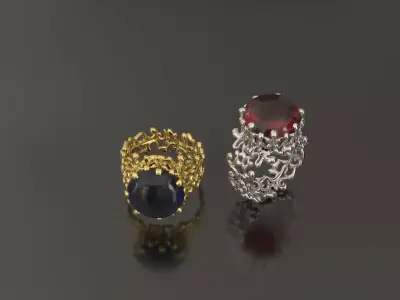 uniqe ring 3D print model