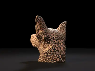 Chihuahua head Voronoi 3D print model