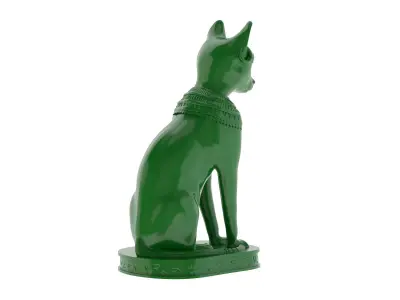 Ancient Egyptian Cat Statue Black 3D Print 3D print model