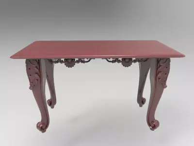 Table with cnc curving design 3D model