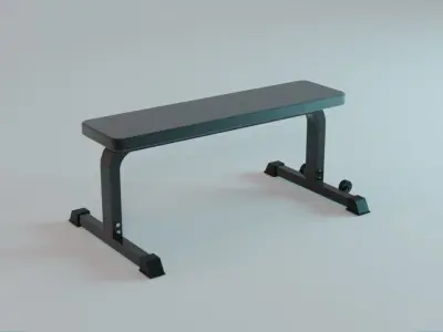 Heavy Duty Flat Bench - Gym Equipment 3D model