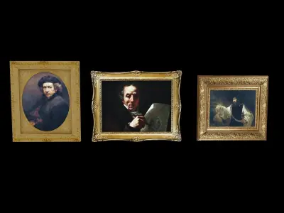 Classic Picture Frames Low-poly 3D model