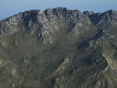 Provence landscape terrain collection game engine 3D model Low-poly 3D model