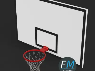 Basketball backboard 3D model