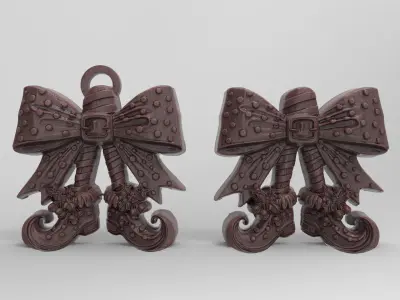 christmas tree shoe decor  3D print model