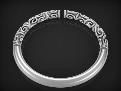 Patterned bangle 2 3D print model